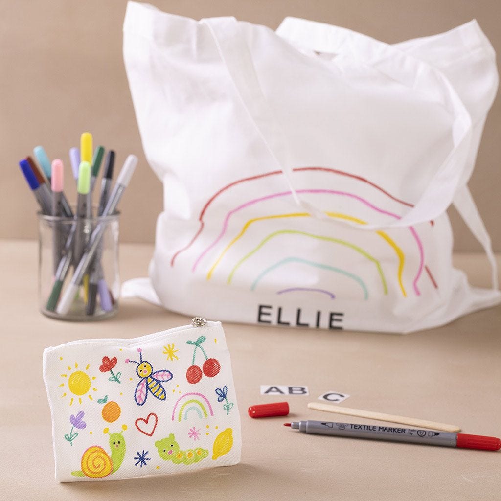 Textile Decoration Craft Kit: Bag & Pencil Case