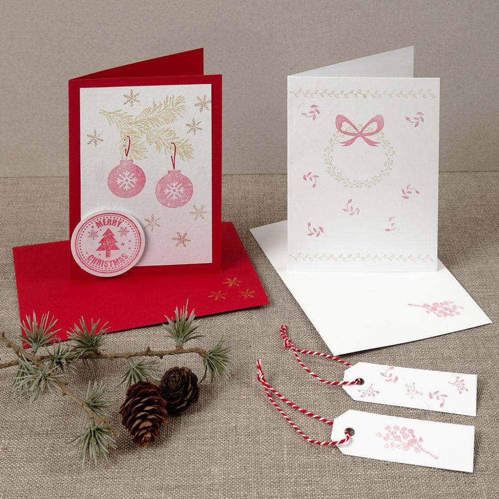 Deco Art Mini Rubber Stamps: Christmas Motifs - 15pc | Buy Online from The Home Crafters