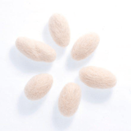 Needle Felt Shapes: Eggs - 6pk | Buy Online from The Home Crafters