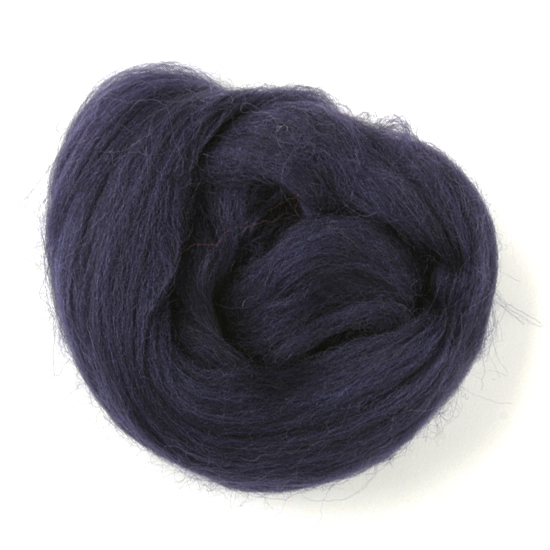 Natural Wool Roving: 10g: Plum