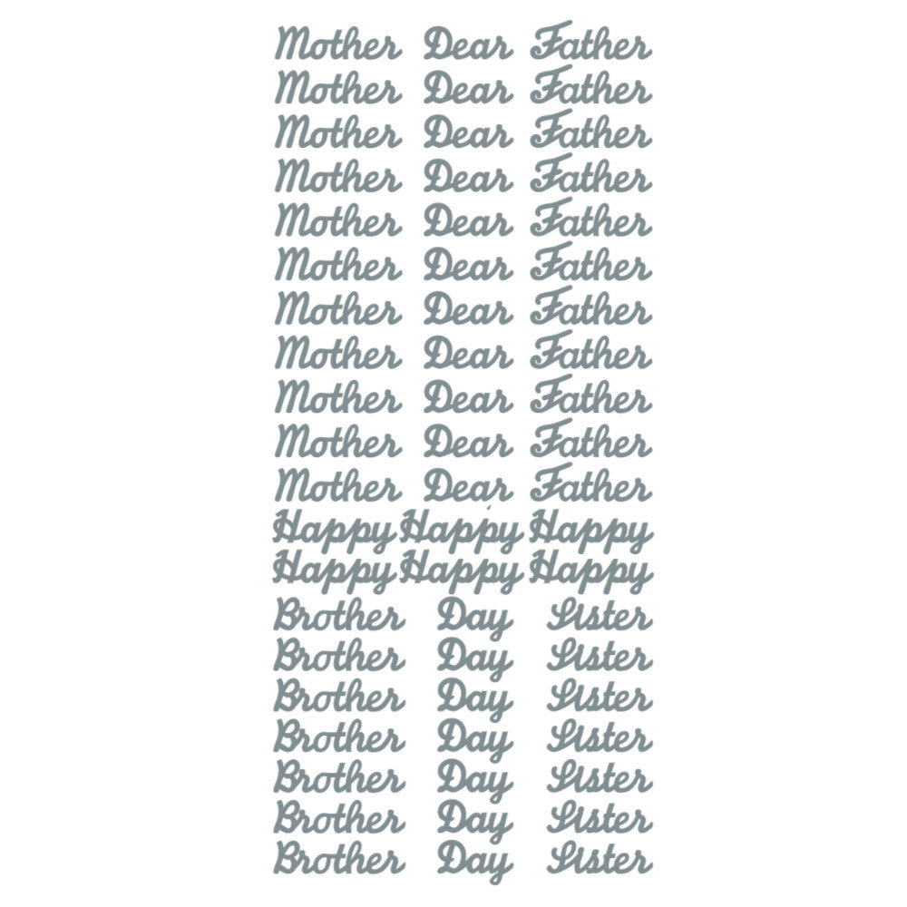 Mother Father Brother Sister Peeloff Stickers