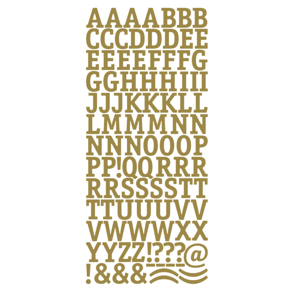 Uppercase Alphabet Letter Peeloff Stickers