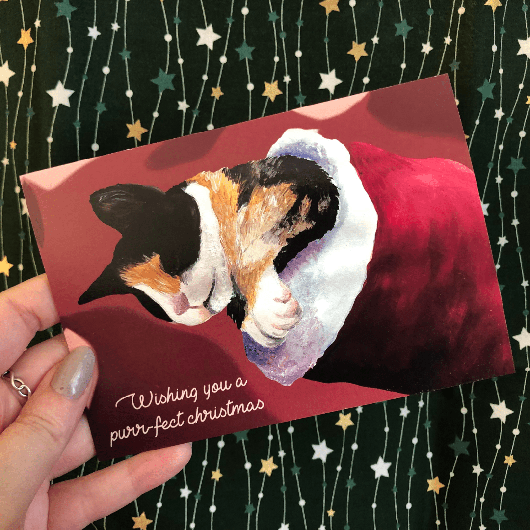 Handmade Christmas Card - Purrfect | Buy Online from The Home Crafters
