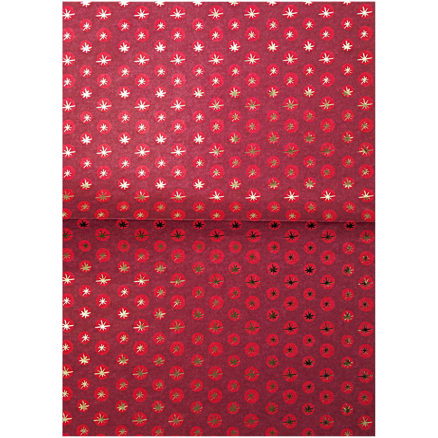 Paper Patch Foiled Decoupage Paper Sheet - Jolly Christmas: Red Stars