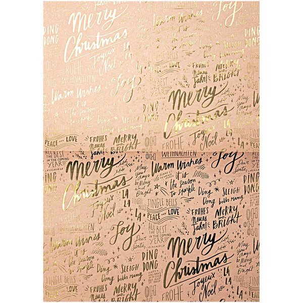 Paper Patch Foiled Decoupage Paper Sheet - Jolly Christmas: Gold | Buy Online from The Home Crafters