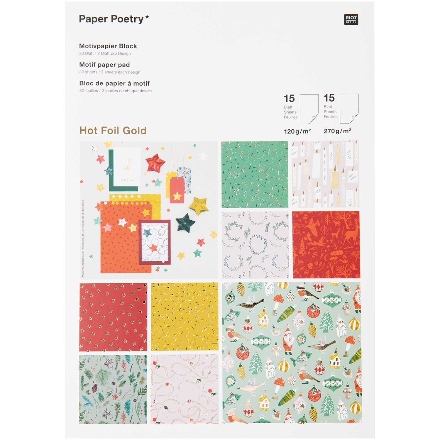 Paper Poetry Mixed Paper Pad - Nostalgic Christmas - 30 Sheets