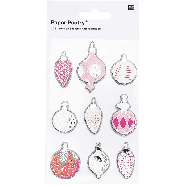 Paper Poetry 3D Topper Stickers - Baubles