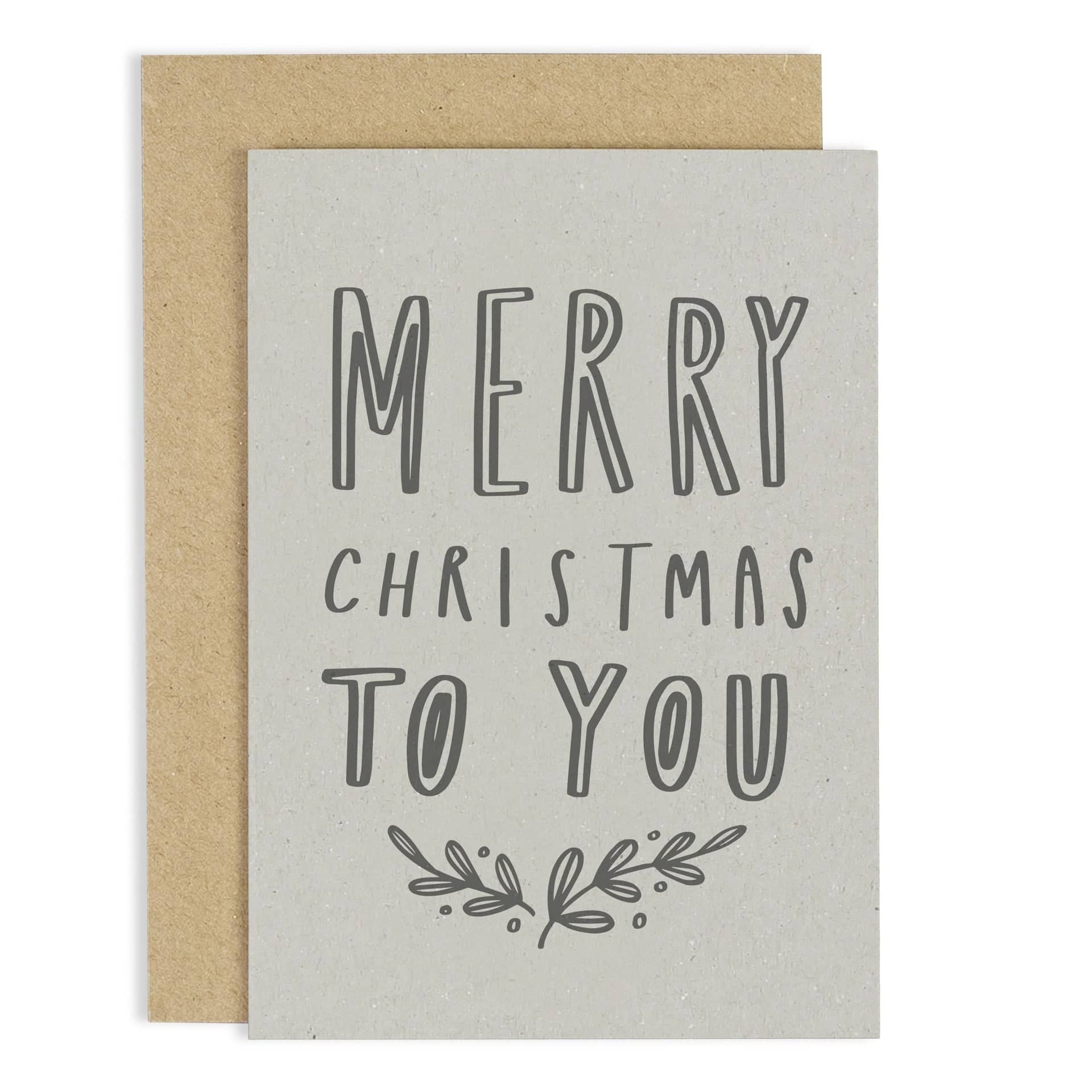 "Merry Christmas to You" Kraft Card