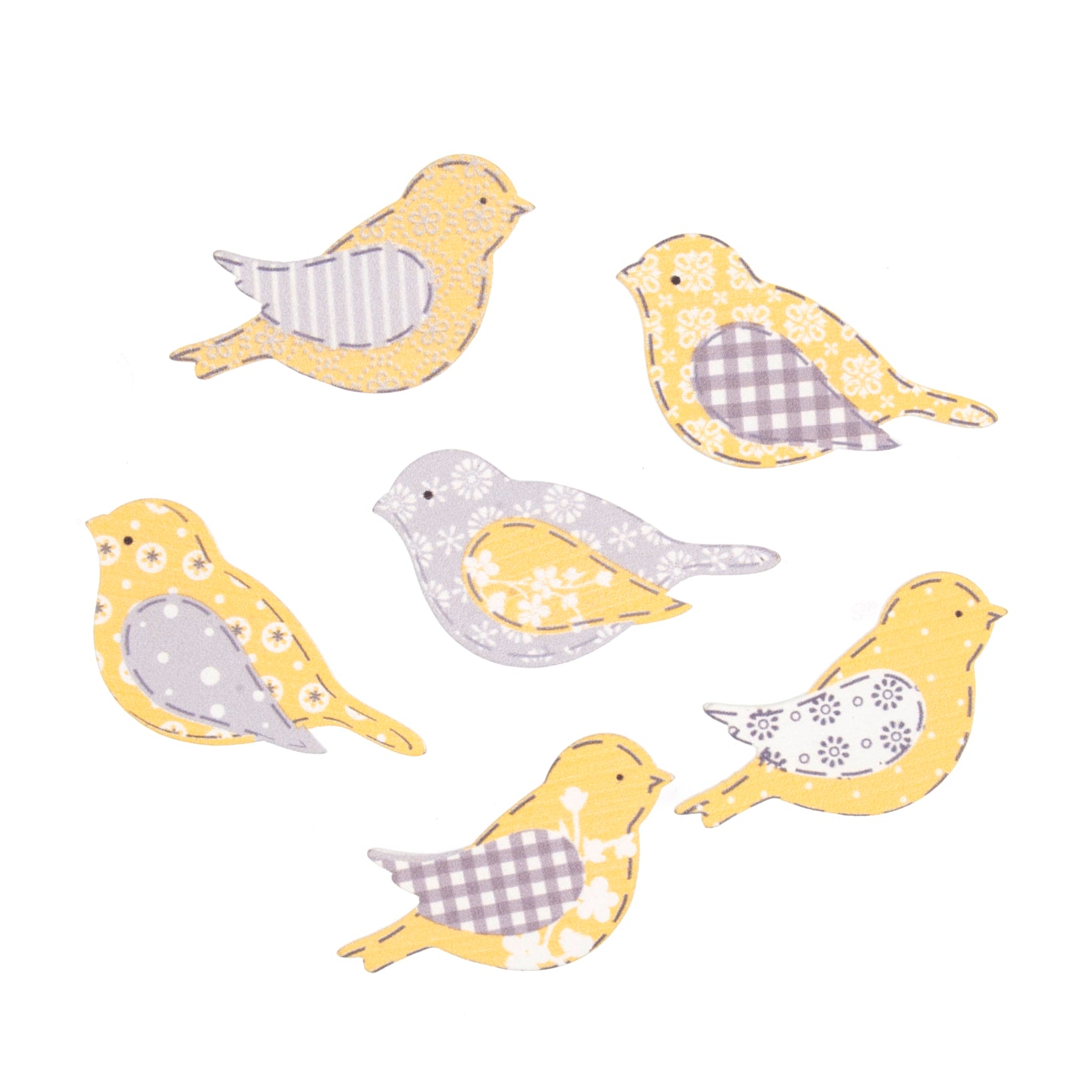 Craft Embellishments: Assorted Birds - 6pc