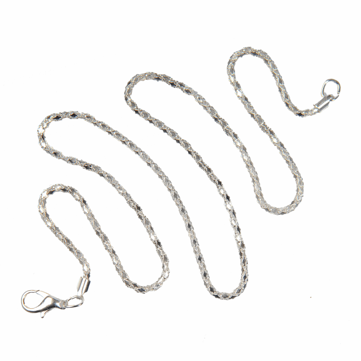 Trimits Fancy Necklace Chain with Clasp: Silver Plated