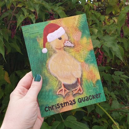 Themshed Creative Greetings Card - Lemon the Christmas Duckling