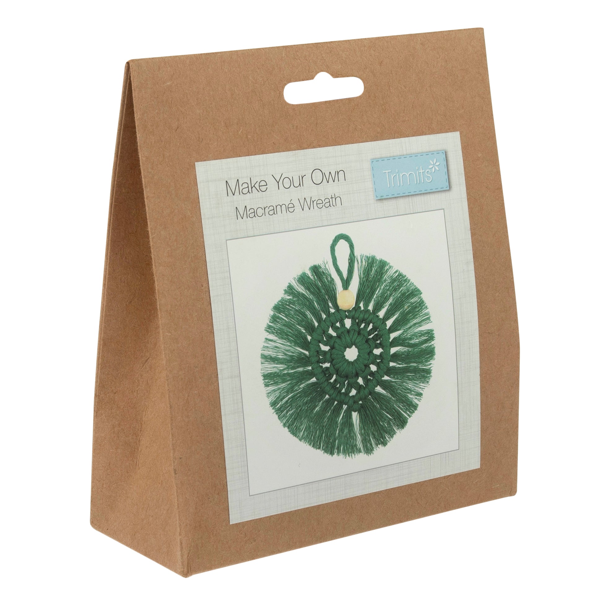 Trimits Macramé Kit: Green Wreath Decoration | Buy Online from The Home Crafters