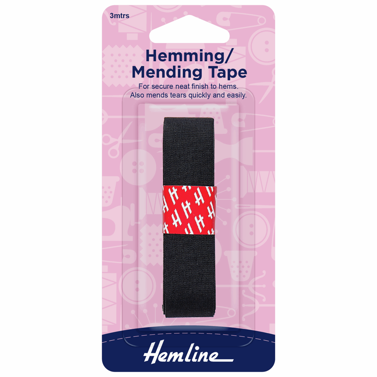 Hemline Hemming Tape: 3m x 20mm - various colours