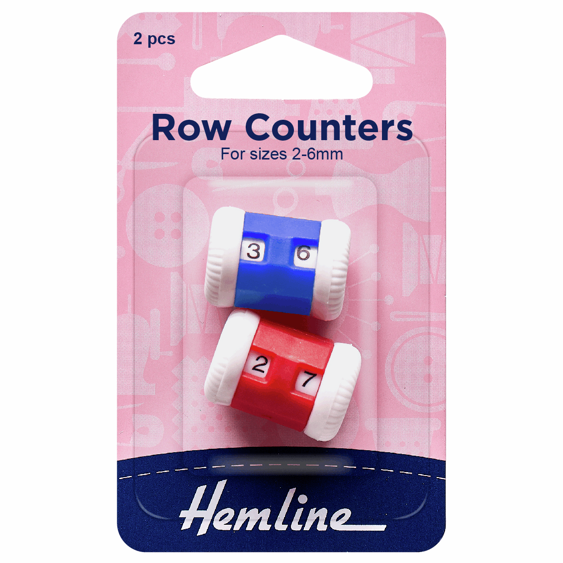 Hemline Knitting Row Counters - 2pc