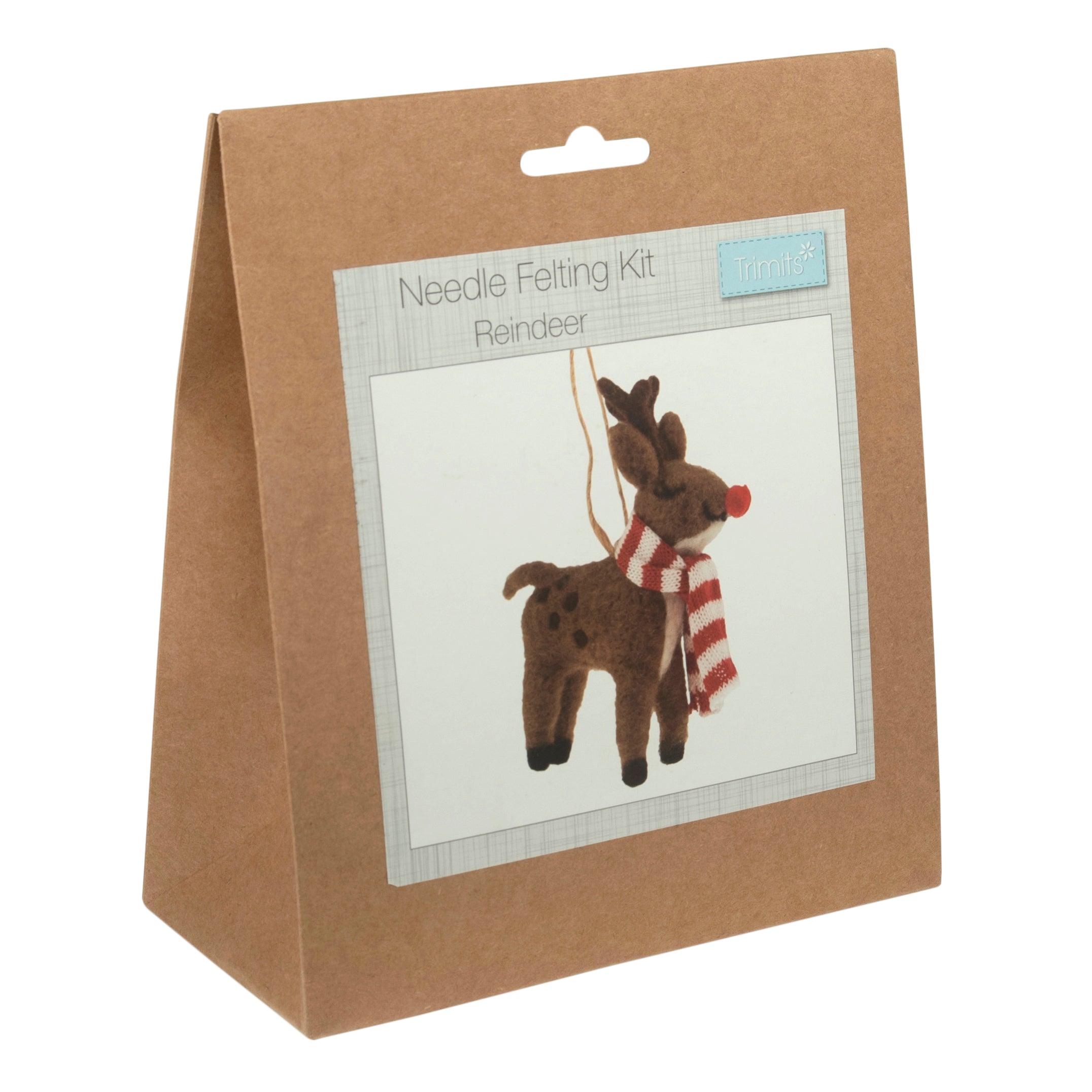 Trimits Mini Needle Felting Kit: Reindeer with Scarf