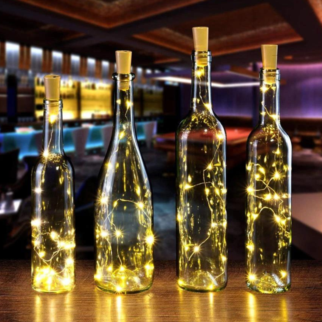 Fairy lights for wine bottles deals