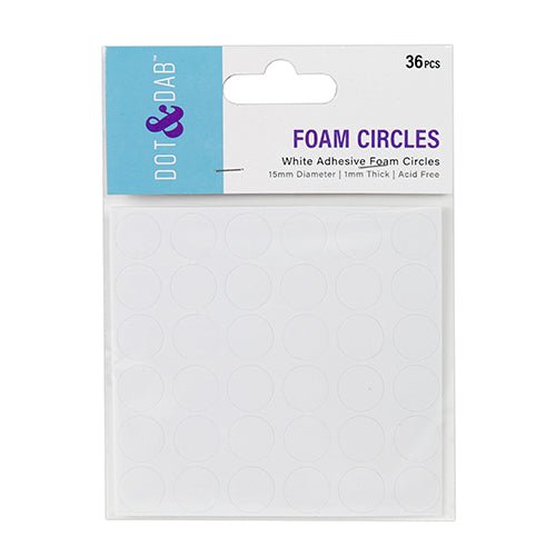 Dot and Dab Adhesive Foam Circles 15mm x 1mm | Buy Online from The Home Crafters