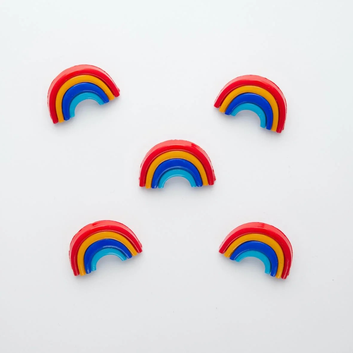 Nylon Rainbow Stripe Button - 25mm