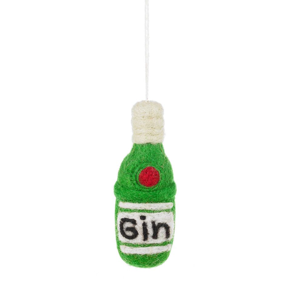 Handmade Needle Felt Bottle of Gin | Buy Online from The Home Crafters