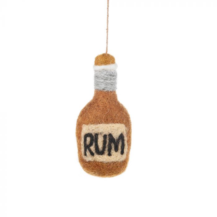Handmade Needle Felt Bottle of Rum | Buy Online from The Home Crafters
