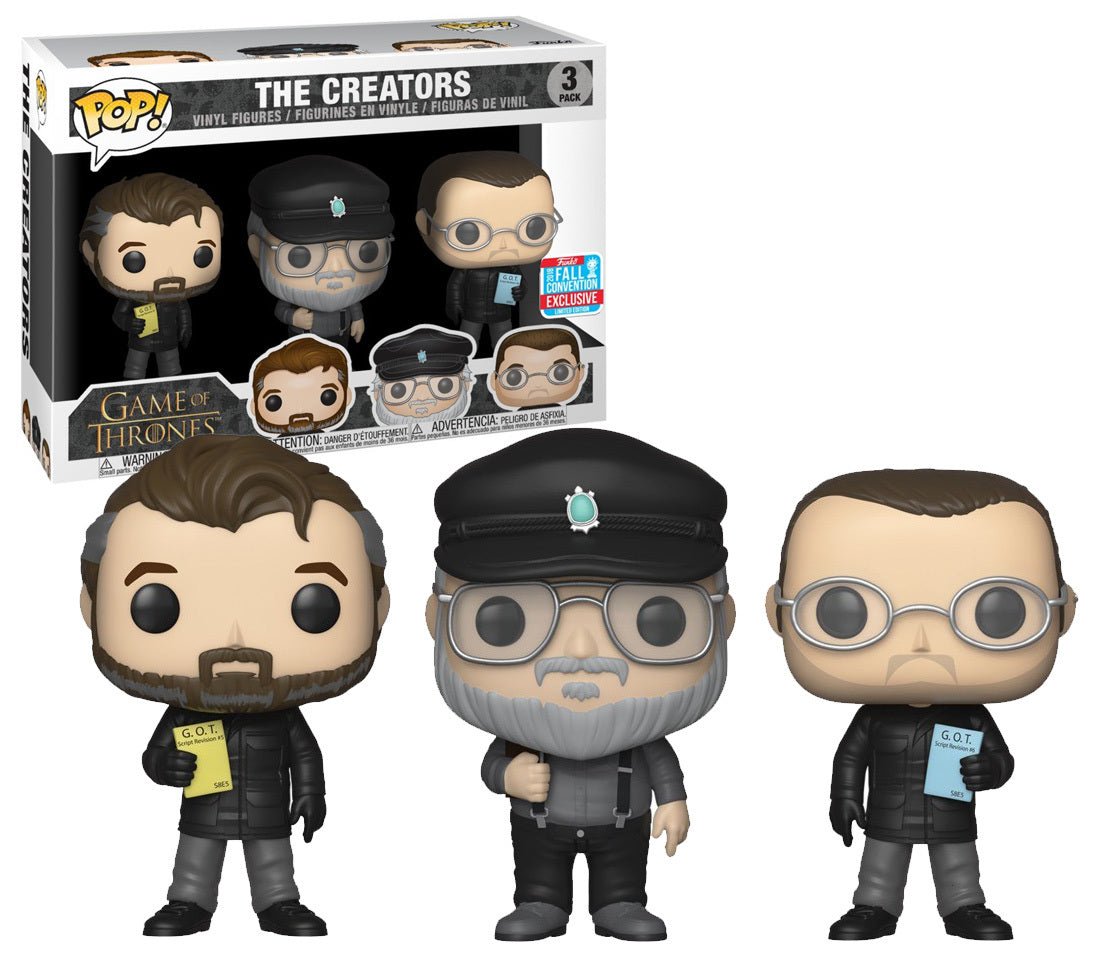 POP! EXCLUSIVE TV: Game of Thrones: Creators 3pk - NYCC 2018 | Buy Online from The Home Crafters