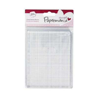 PaperMania Clear Acrylic Stamp Block - 12cm x 13cm