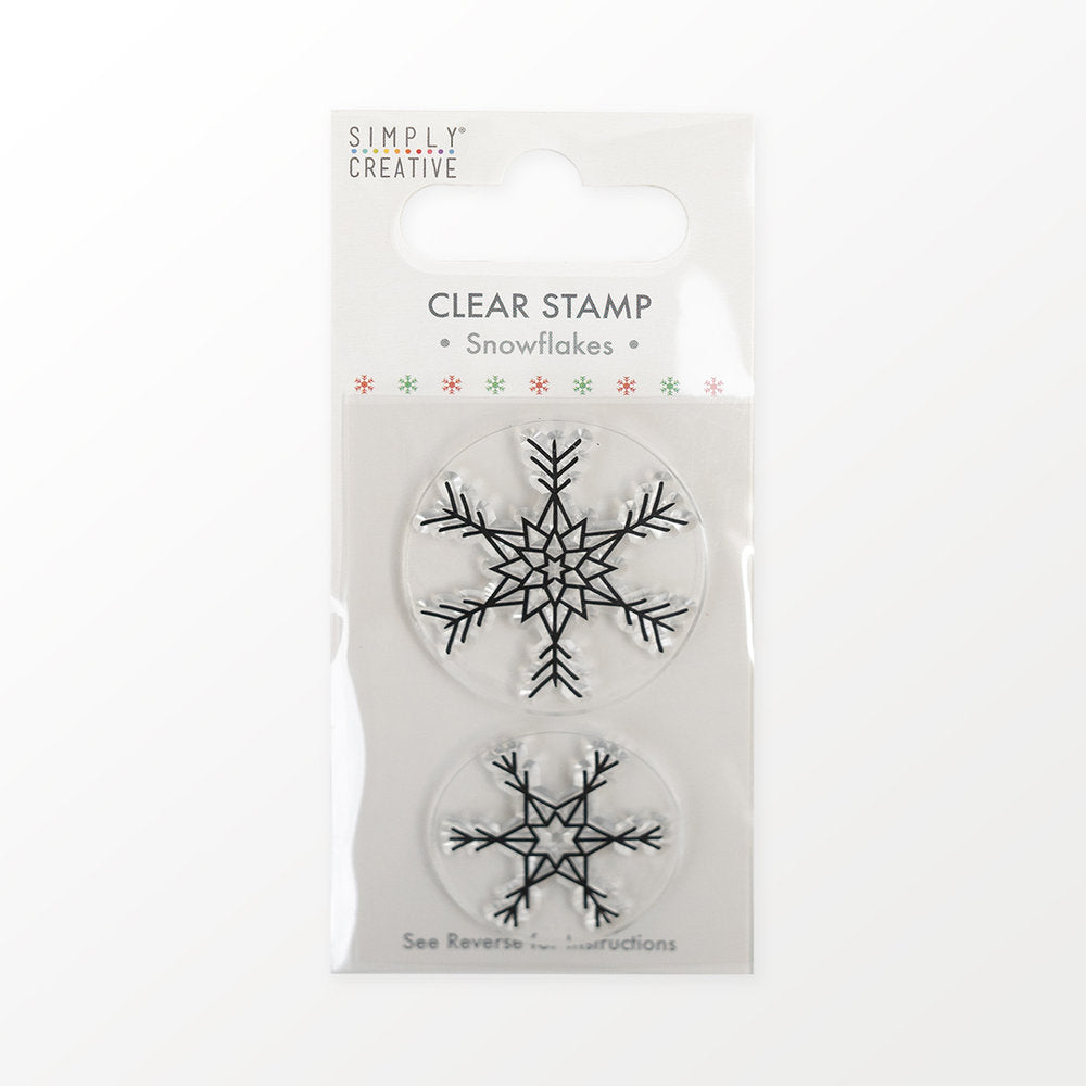 Simply Creative Clear Christmas Stamp - Snowflakes