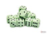 Chessex: Opaque 16mm d6 Dice Block (12 dice) - Pastel Green/Black