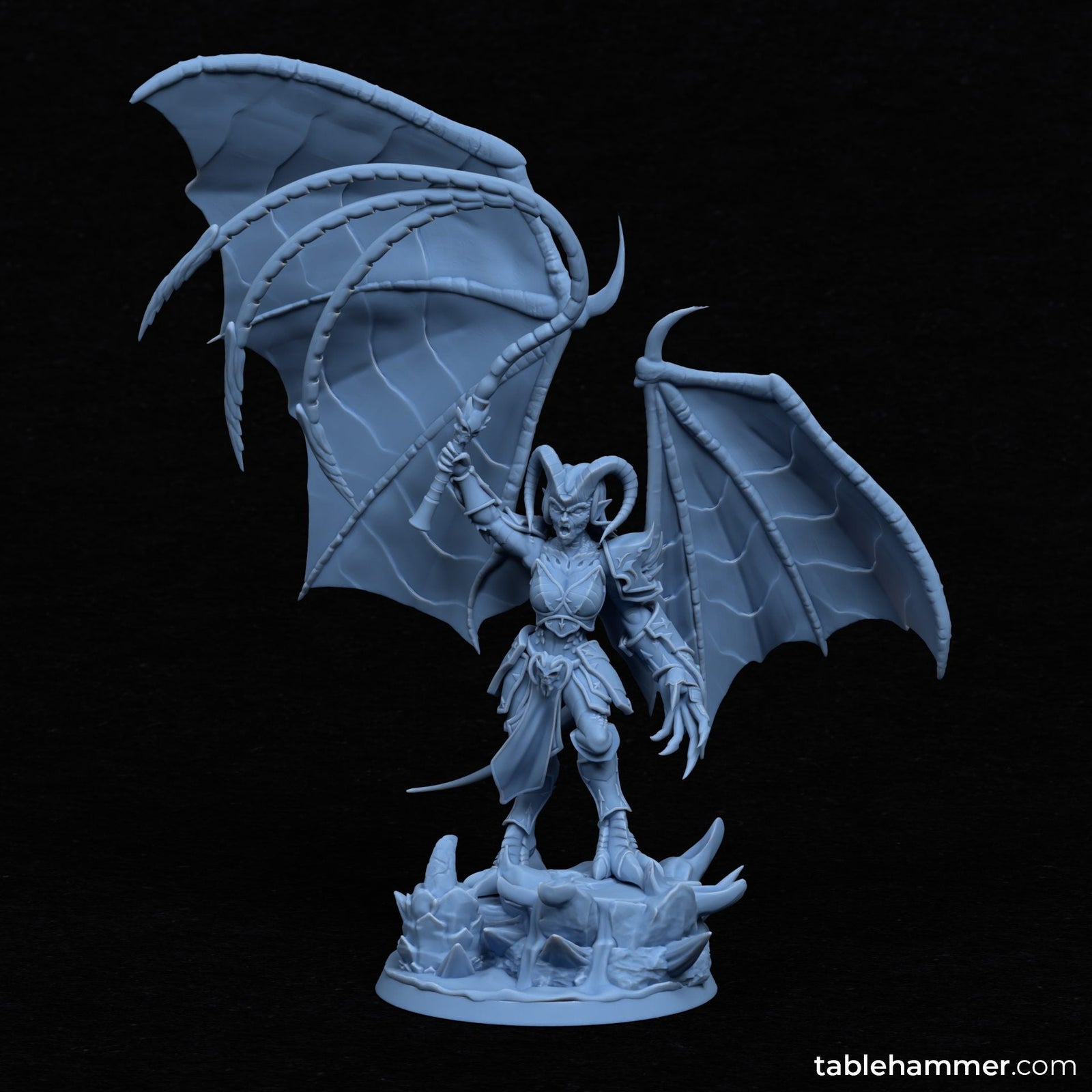 Nyssara the Cursed – Demon Queen of Shadows (60mm Base) | Buy Online from The Home Crafters