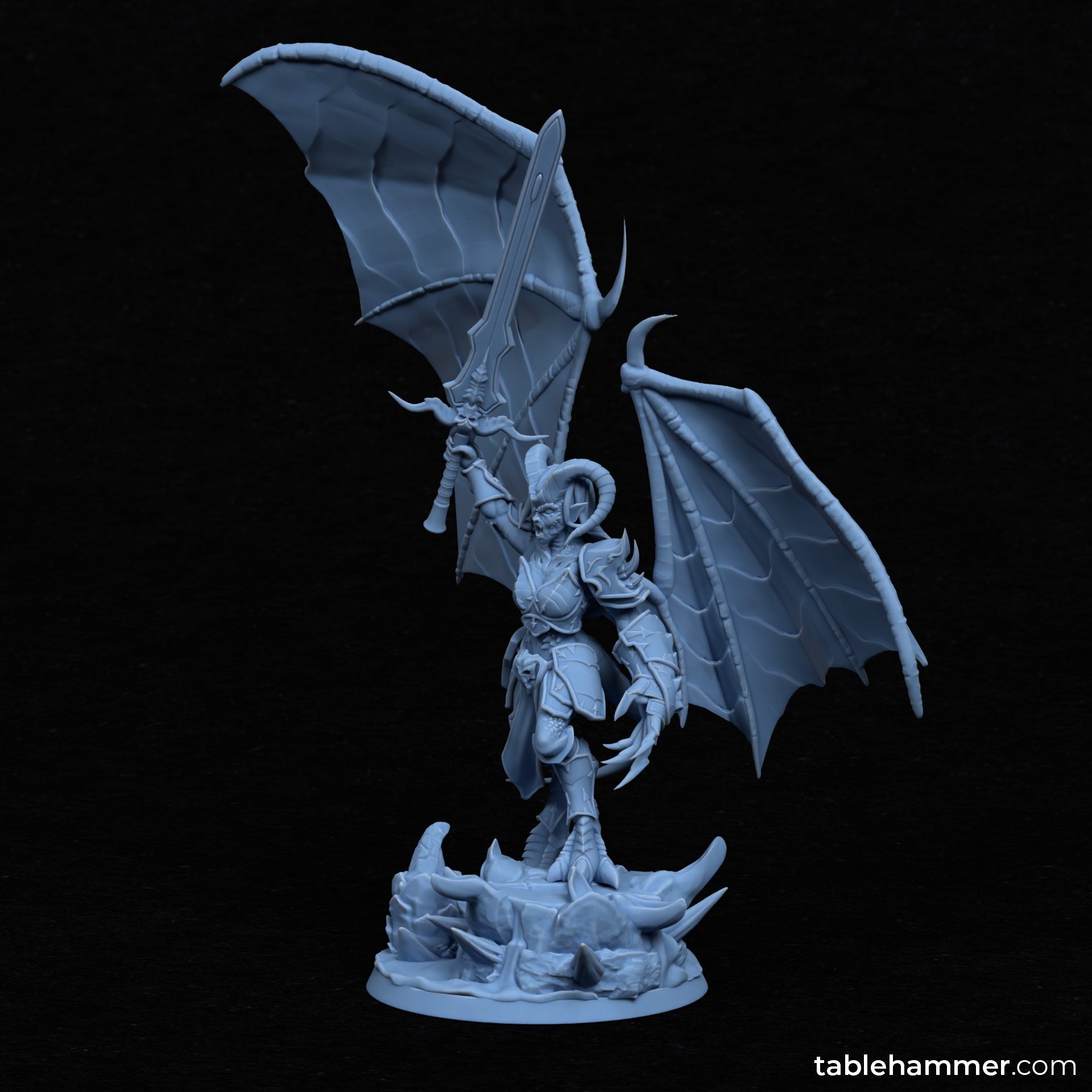 Nyssara the Cursed – Demon Queen of Shadows (60mm Base) | Buy Online from The Home Crafters