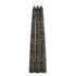 Set of 3 Black Folk Floral Print Taper Candles