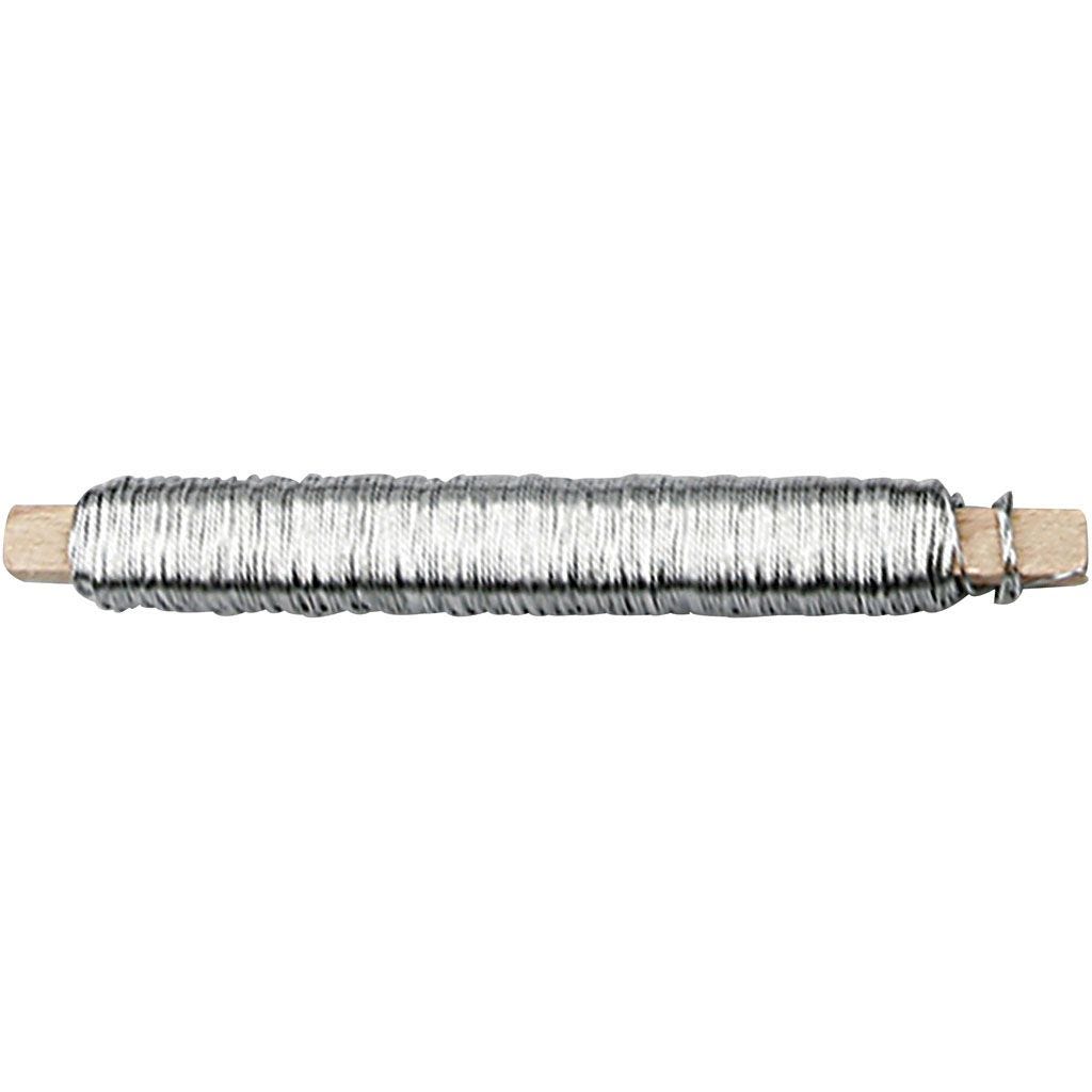 0.6mm Florist Craft Wire - Silver | Buy Online from The Home Crafters