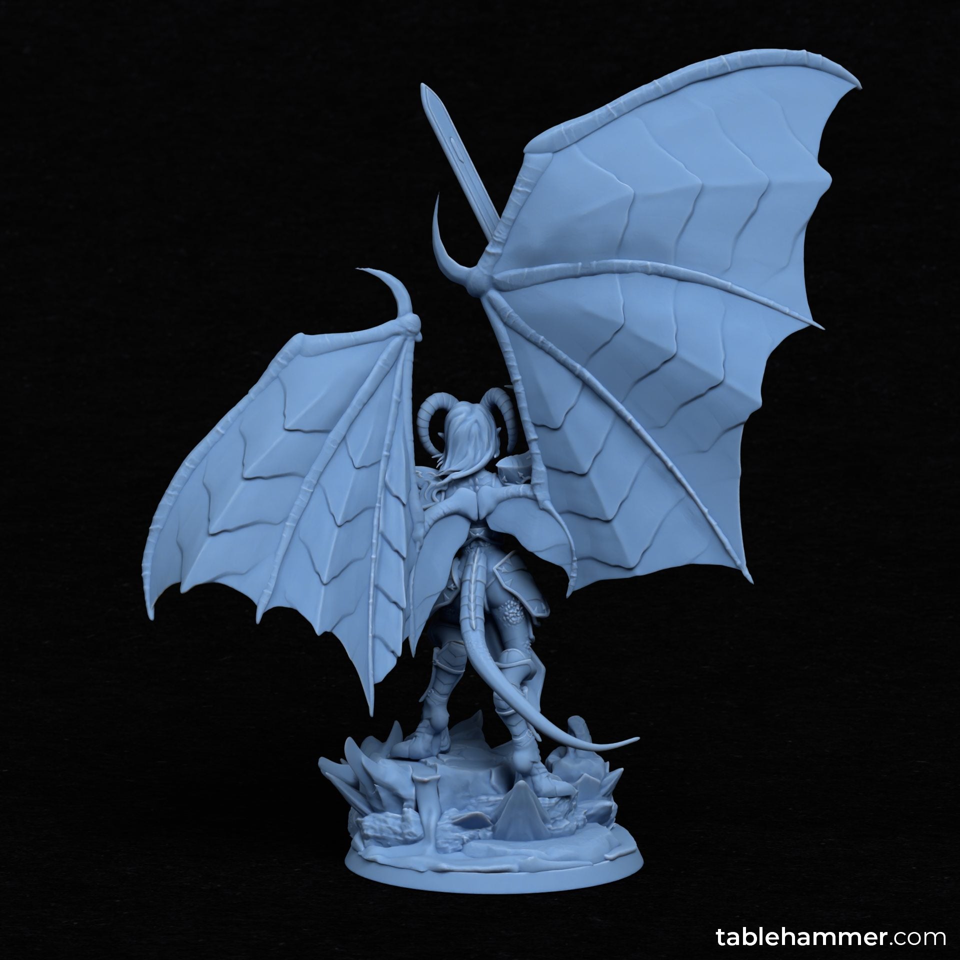 Nyssara the Cursed – Demon Queen of Shadows (60mm Base) | Buy Online from The Home Crafters