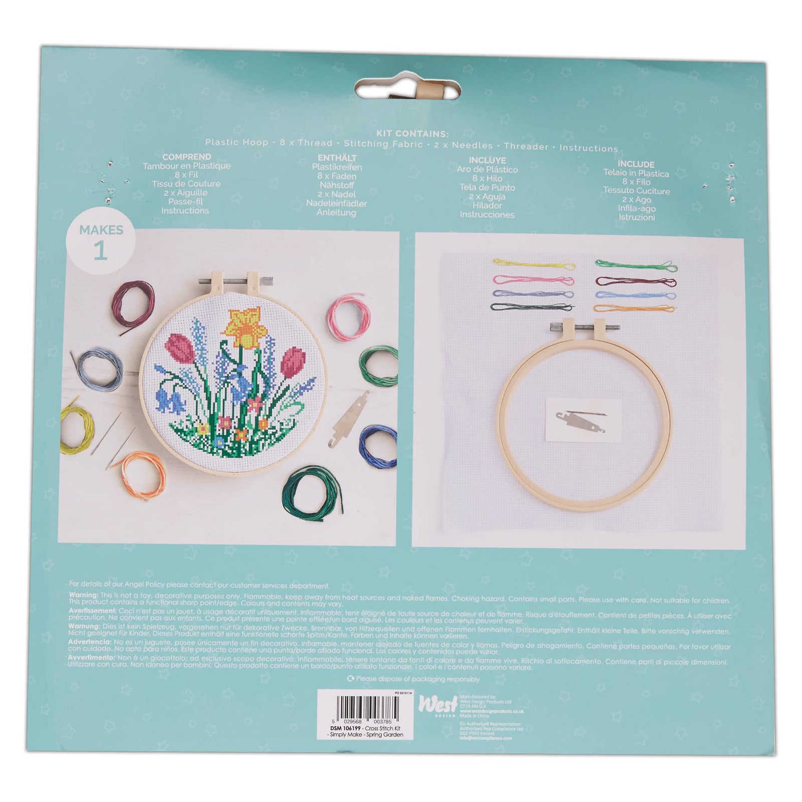 Simply Make Cross Stitch Kit - Spring Garden | Buy Online from The Home Crafters