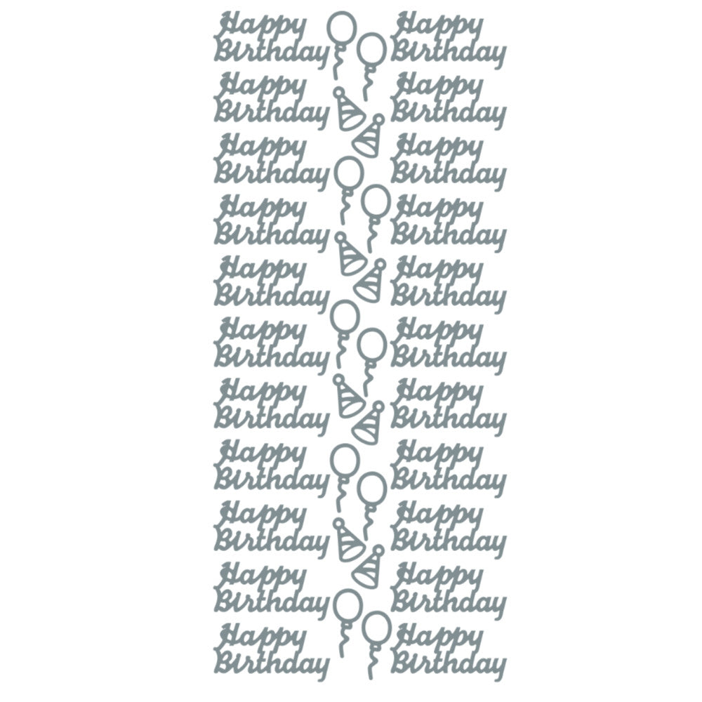 Happy Birthday Balloons & Hats PeelOff Stickers
