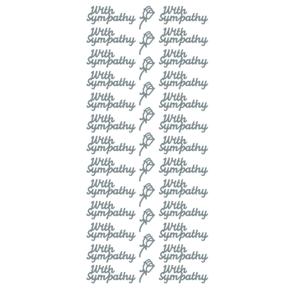 With Sympathy Peeloff Stickers