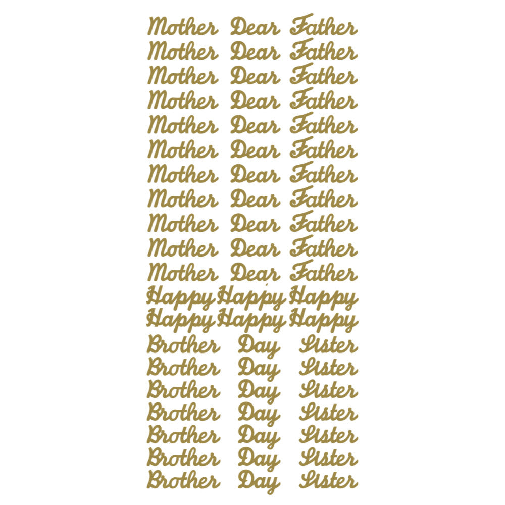 Mother Father Brother Sister Peeloff Stickers