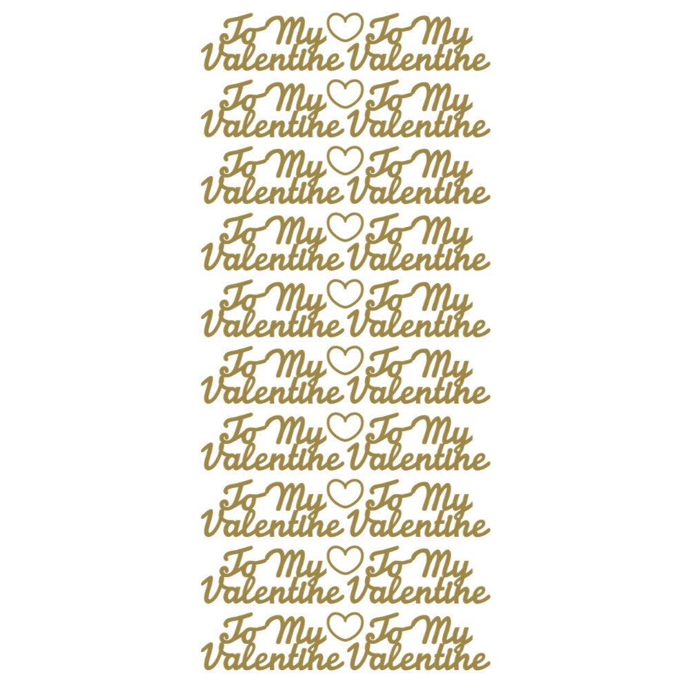 To My Valentine Peeloff Stickers | Buy Online from The Home Crafters