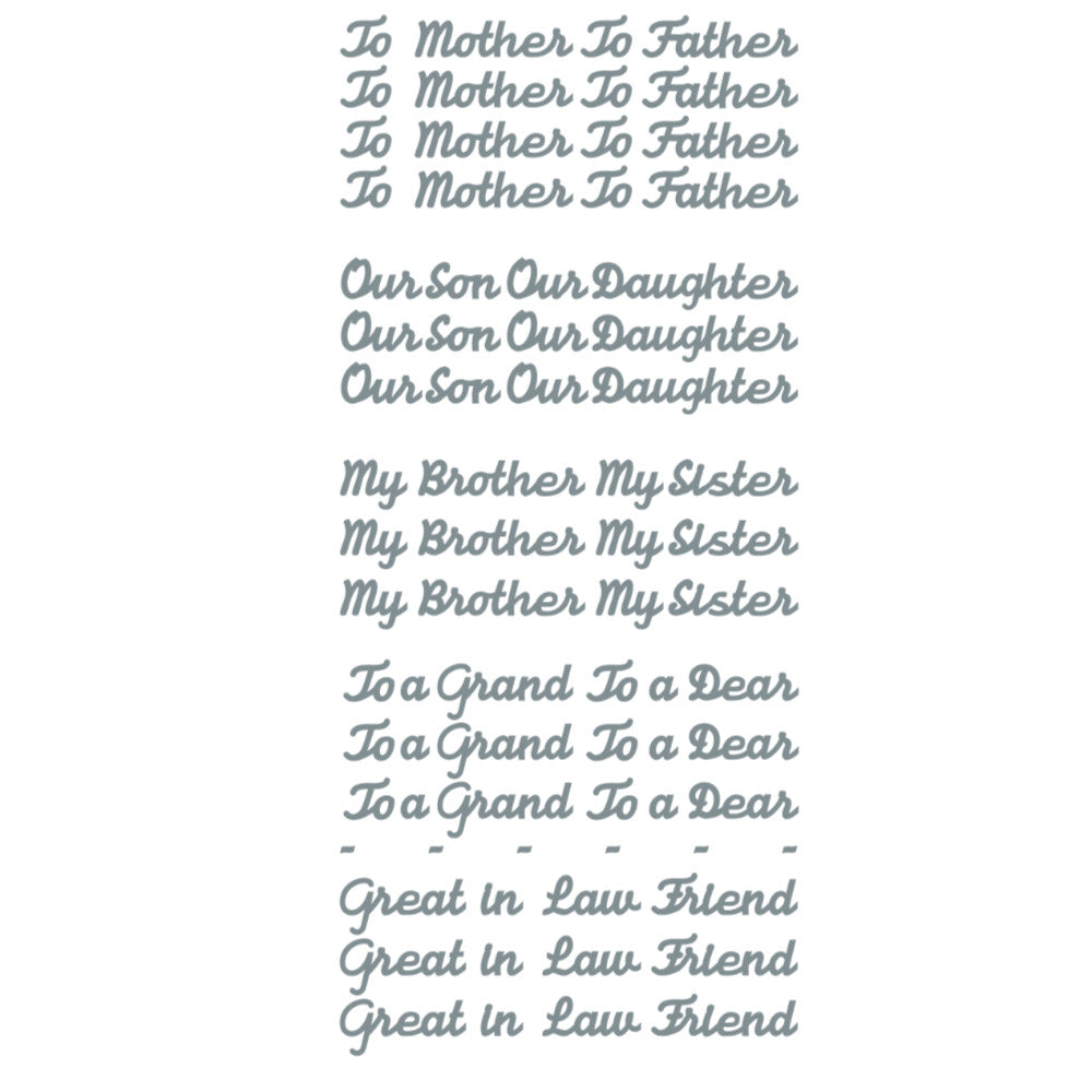 Family Wishes Peeloff Stickers