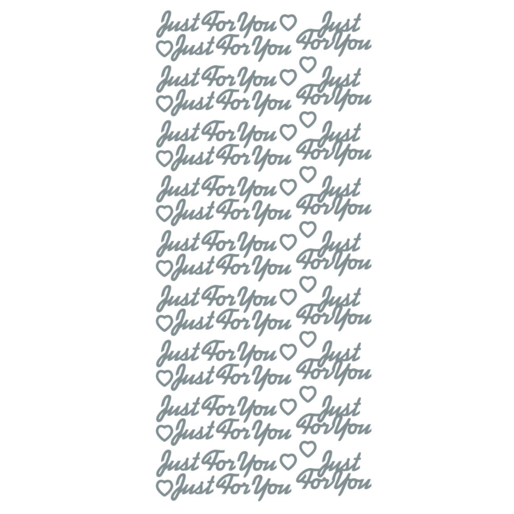 Just For You Script Peeloff Stickers