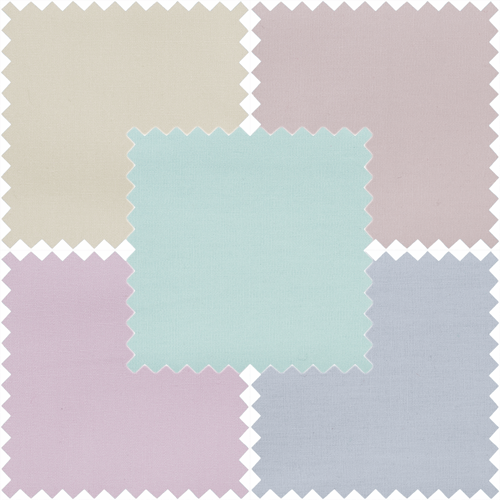 100% Cotton Plain Coloured Fat Quarter Bundle - 5pc | Buy Online from The Home Crafters