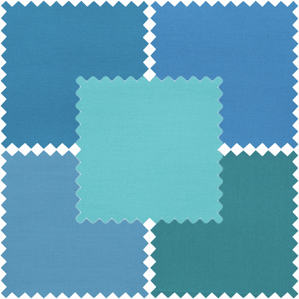 100% Cotton Plain Coloured Fat Quarter Bundle - 5pc | Buy Online from The Home Crafters