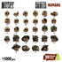 Resin Bits: Skulls & Bones - 1:48-1:35 Battlefield Skulls - 1000pc | Buy Online from The Home Crafters