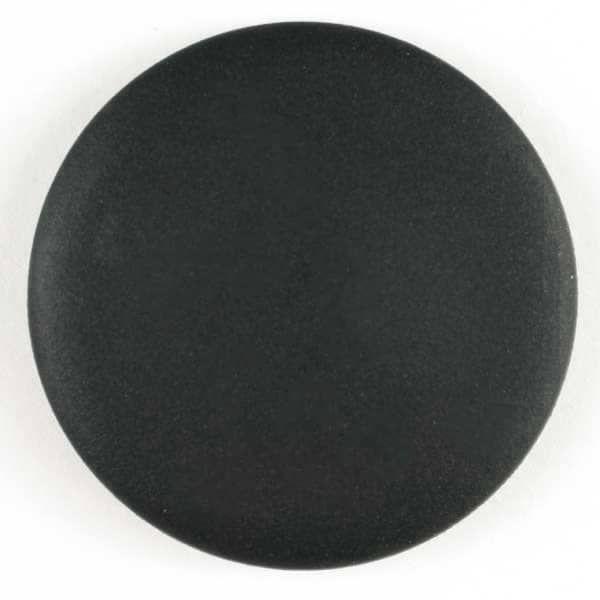 Shanked Button: Smooth Round Black - 23mm