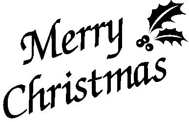 Merry Christmas Traditional Wood Mounted Stamp