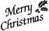 Merry Christmas Traditional Wood Mounted Stamp