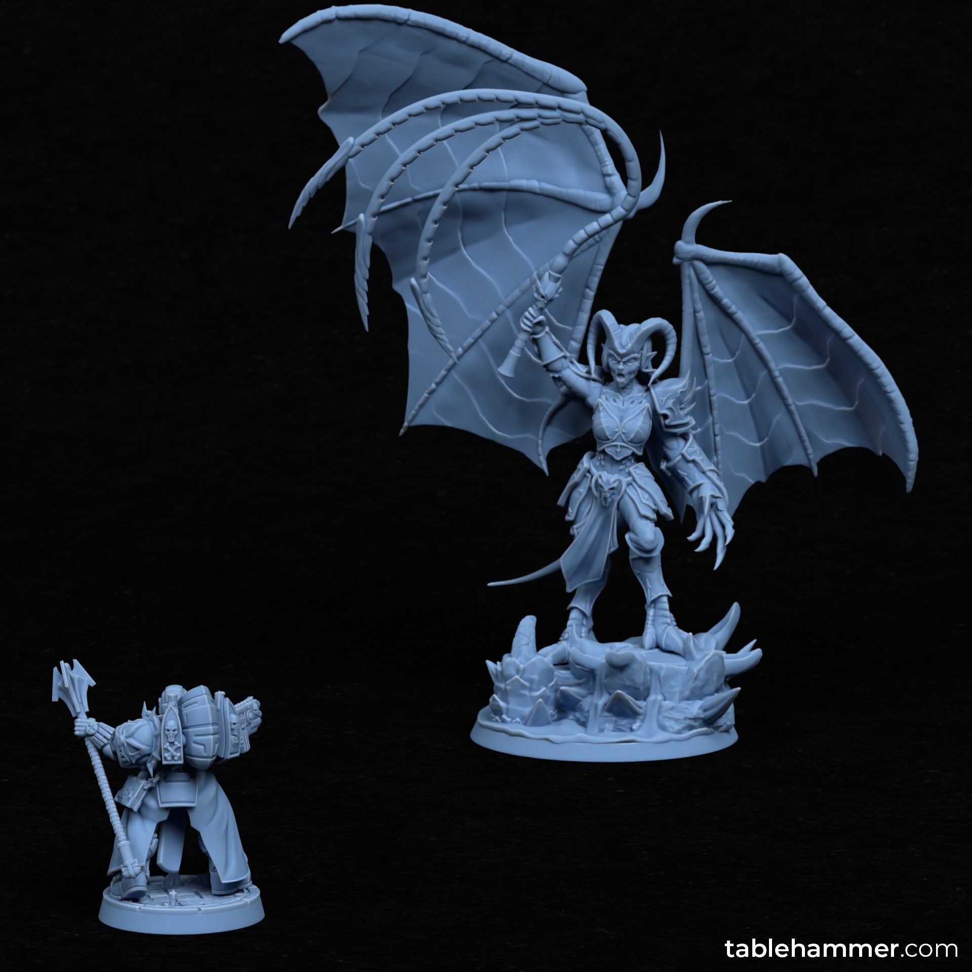 Nyssara the Cursed – Demon Queen of Shadows (60mm Base) | Buy Online from The Home Crafters