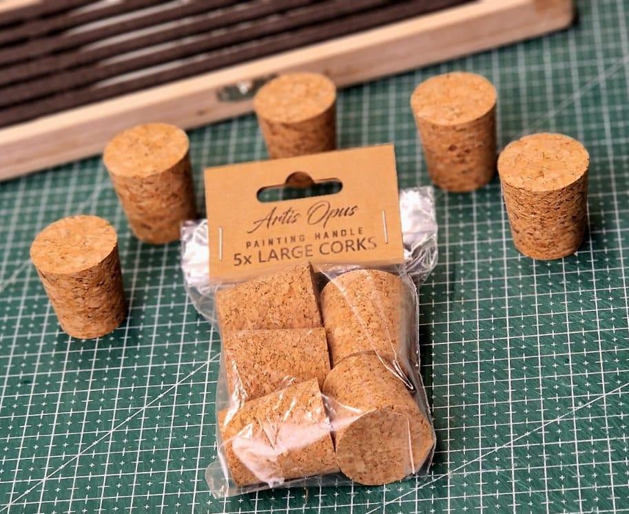 Artis Opus: Plain Corks for Painting Egg Handle - 5pc | Buy Online from The Home Crafters