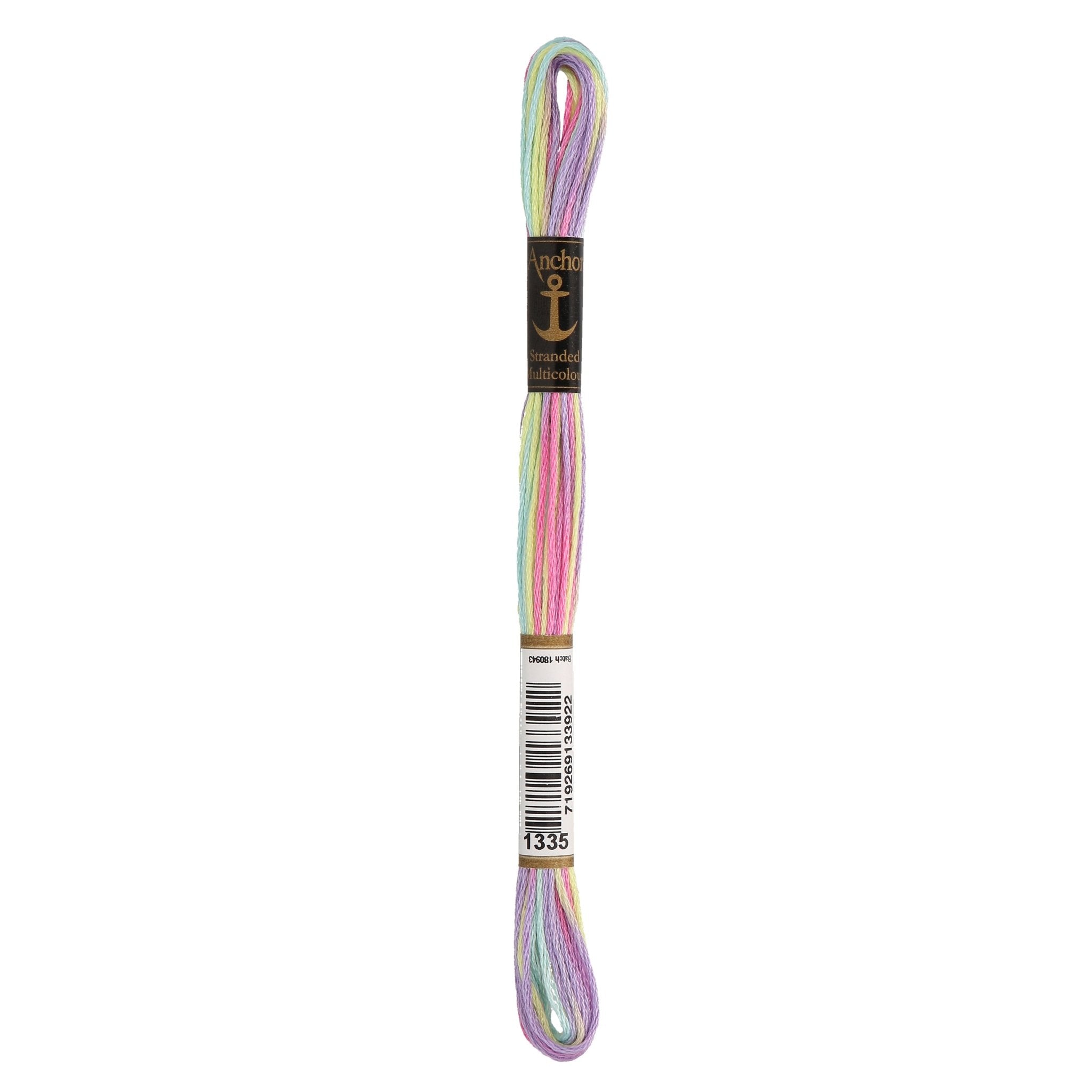 1335: Anchor Stranded Multi Coloured Cotton Skein - 8m | Buy Online from The Home Crafters