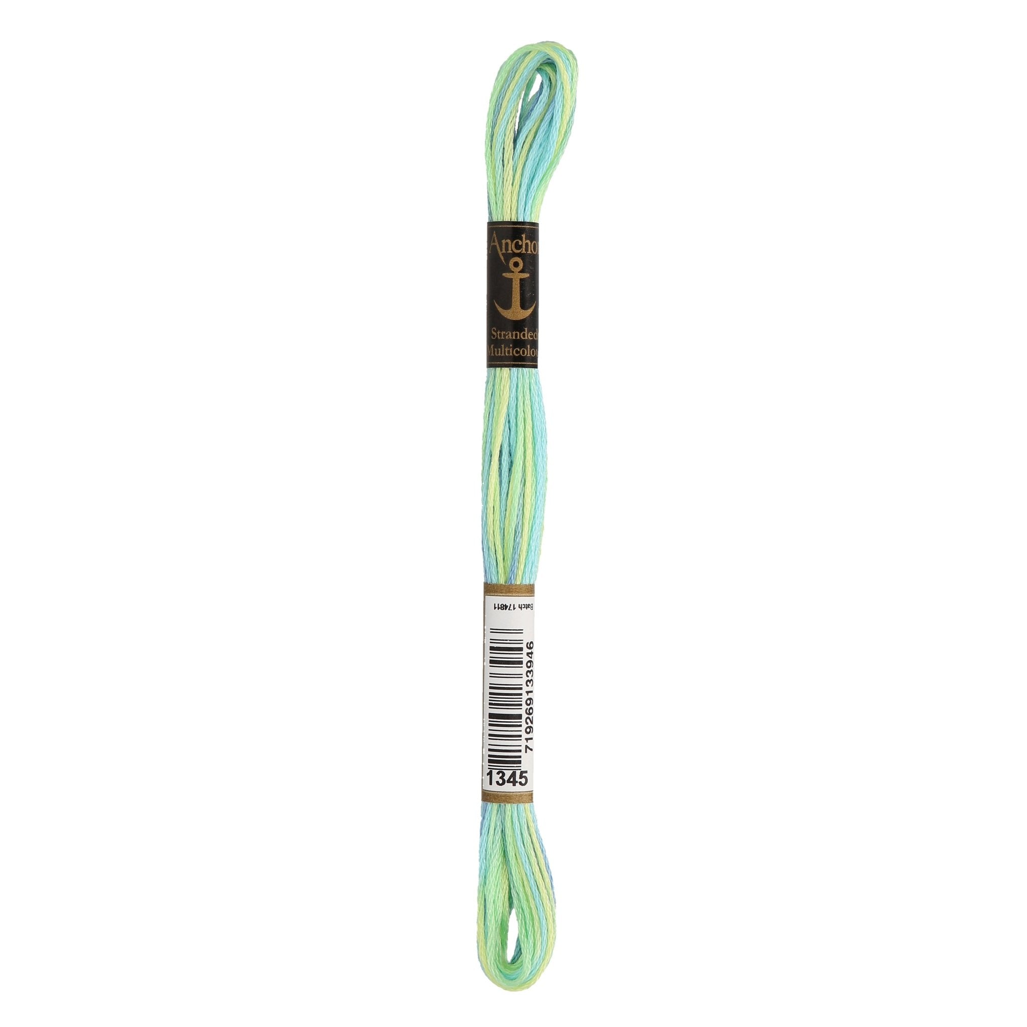 1345: Anchor Stranded Multi Coloured Cotton Skein - 8m | Buy Online from The Home Crafters